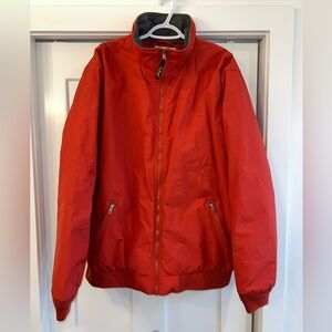 XXL TALL LL Bean Fleece Lined Full Zip Jacket Orange